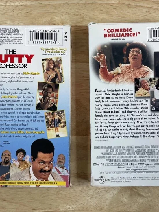 Nutty Professor VHS Lot (2) Eddie Murphy – 90s Comedy Tapes - Picture 6 of 6